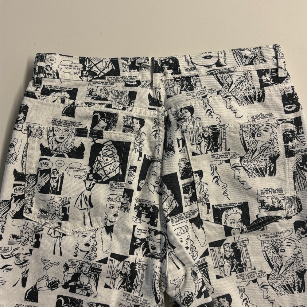 Reformation Newsprint/Comic Print Highrise Jeans - Picture 10 of 17